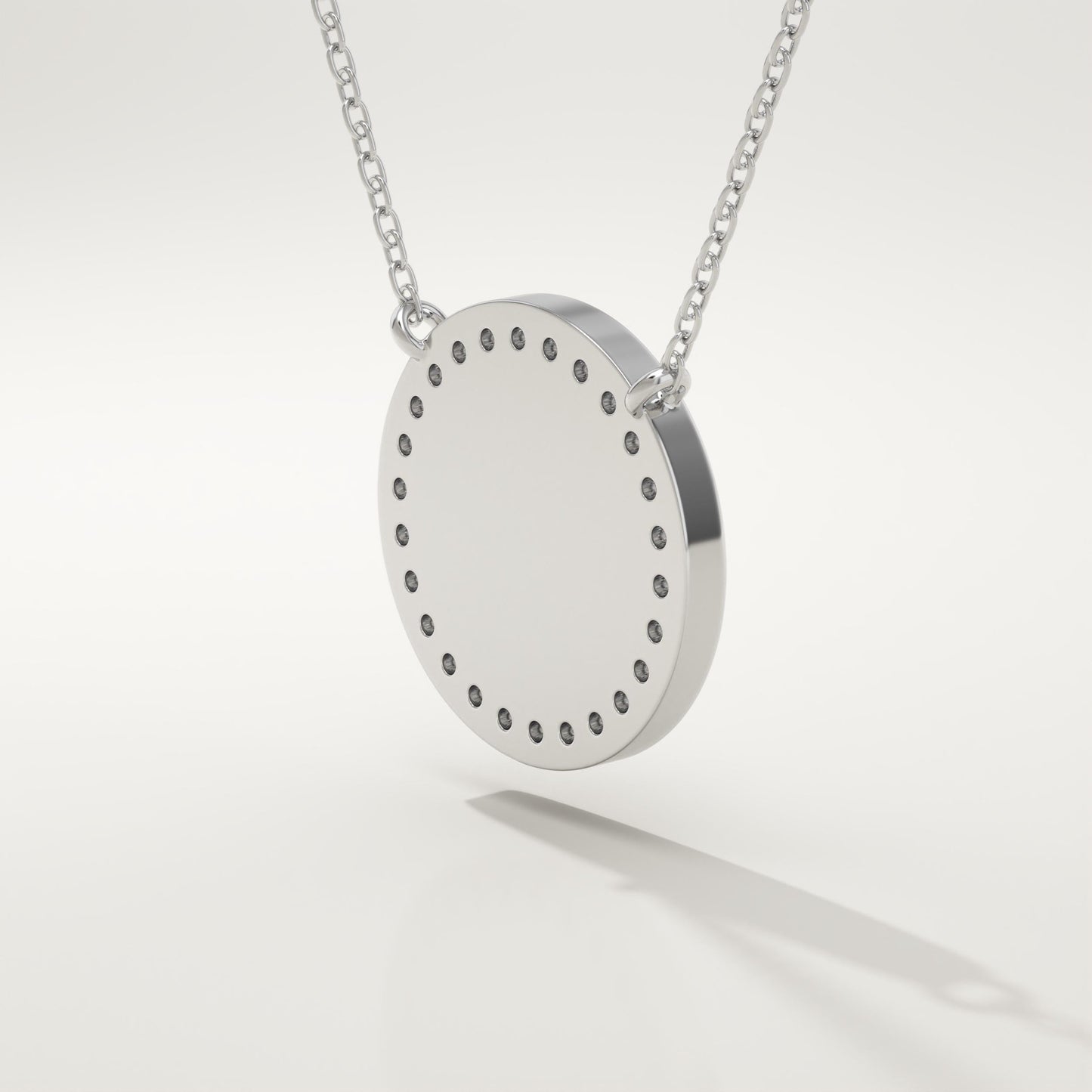 0.17 TCW Round Lab-Grown Diamond A Initial Necklace