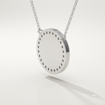 0.17 TCW Round Lab-Grown Diamond A Initial Necklace