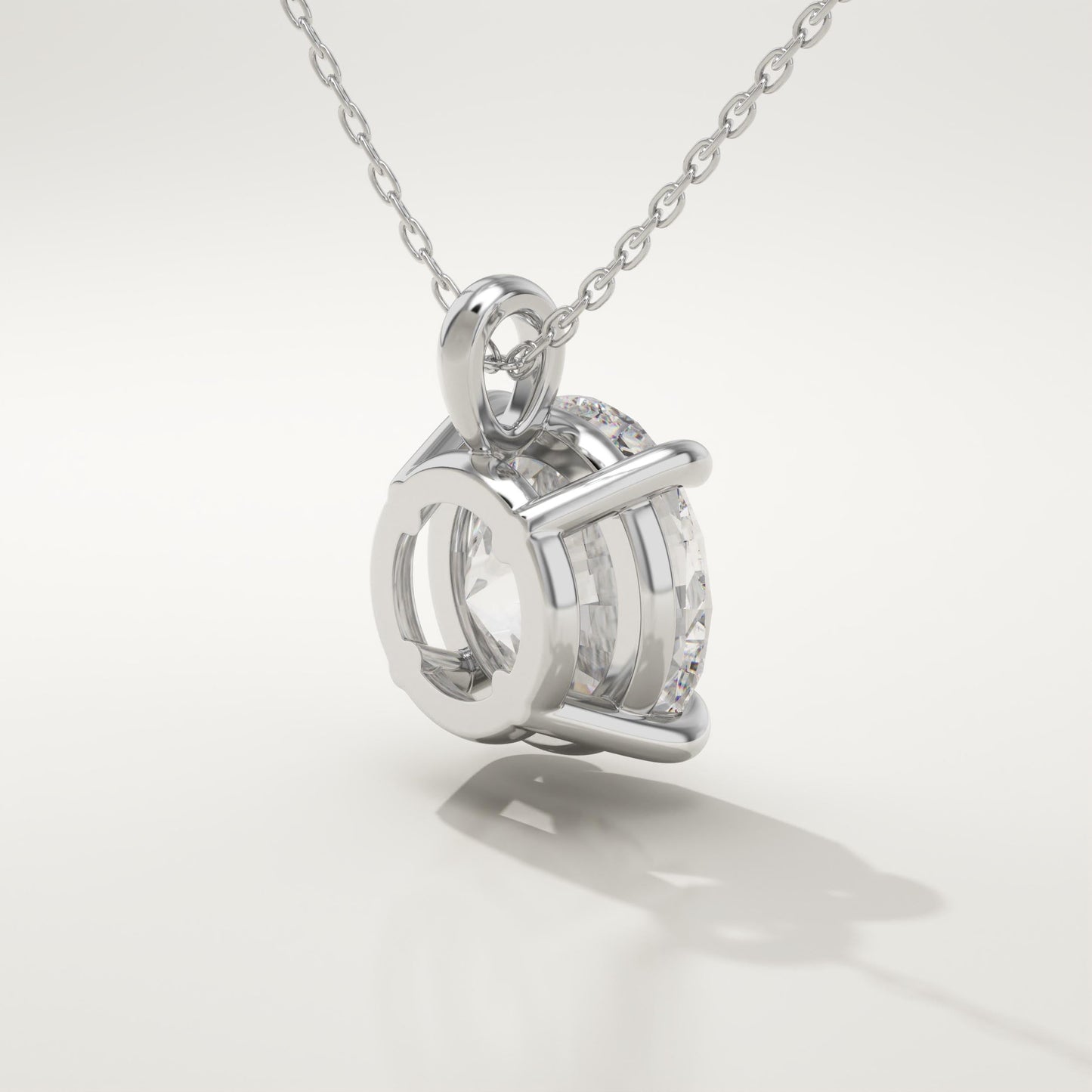 2 CT Round Lab-Grown Diamond Solitaire Necklace