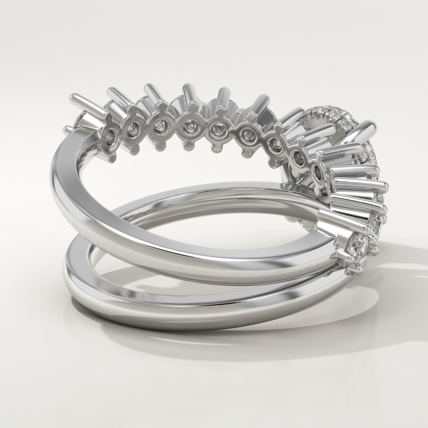 Oval Cut Double Shank Lab-Grown Diamond Engagement Ring