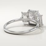 2.0 CT Emerald Cut Three Stone Lab-Grown Diamond Engagement Ring