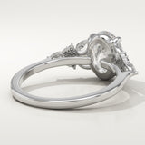 2.0 CT Oval Cut Cluster Lab-Grown Diamond Engagement Ring