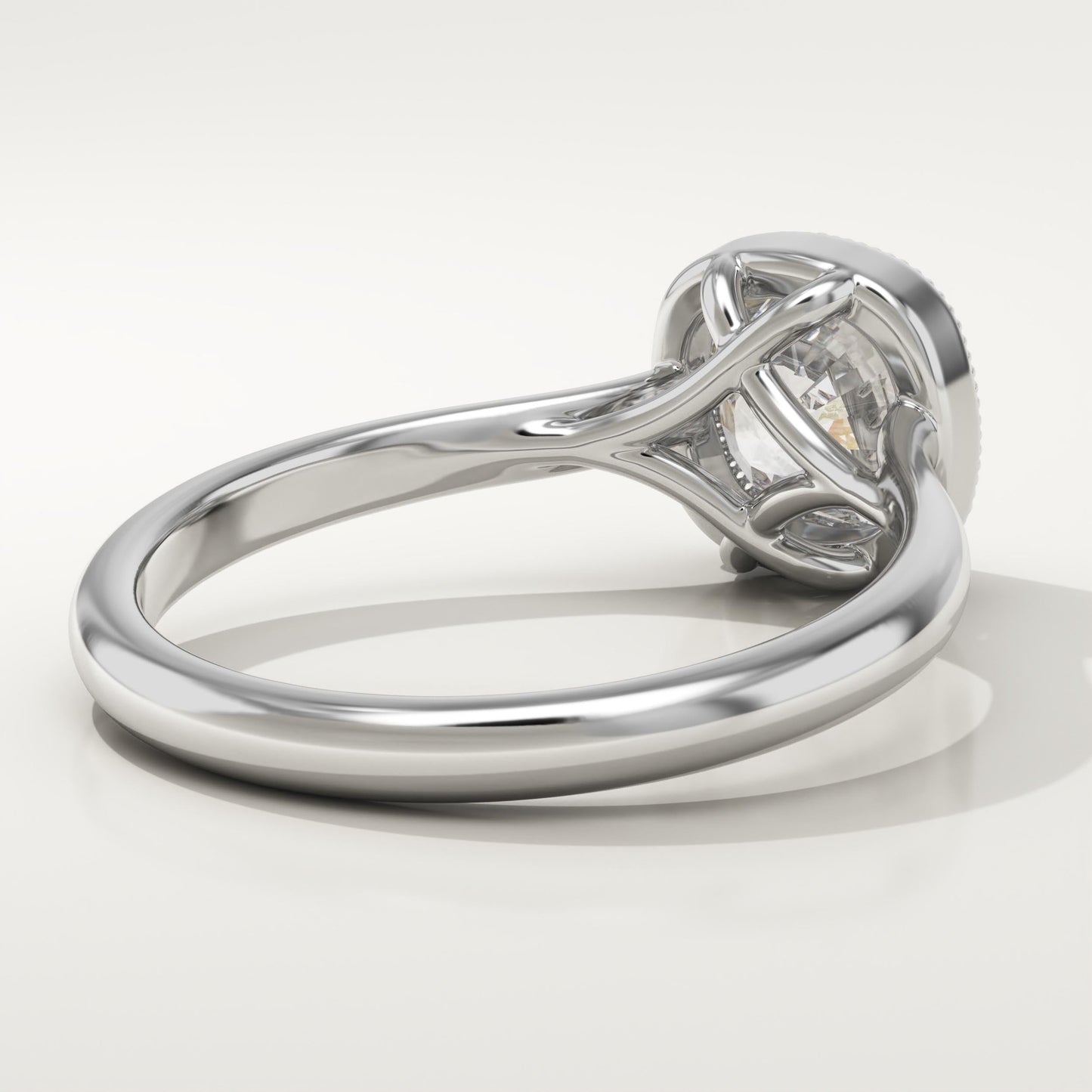 Cushion Cut Bezel Lab-Grown Diamond Engagement Ring