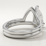 1.99 CT Pear Cut Solitaire Lab-Grown Diamond Bridal Set