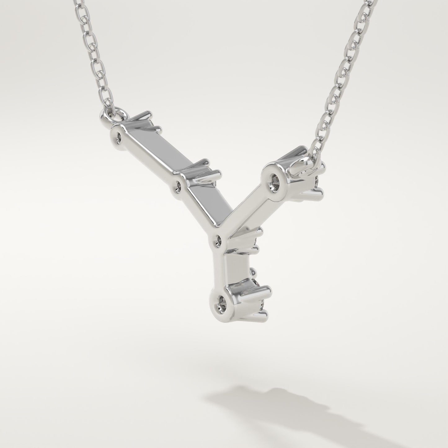 0.116 TCW Round Lab-Grown Diamond Cancer Constellation Necklace