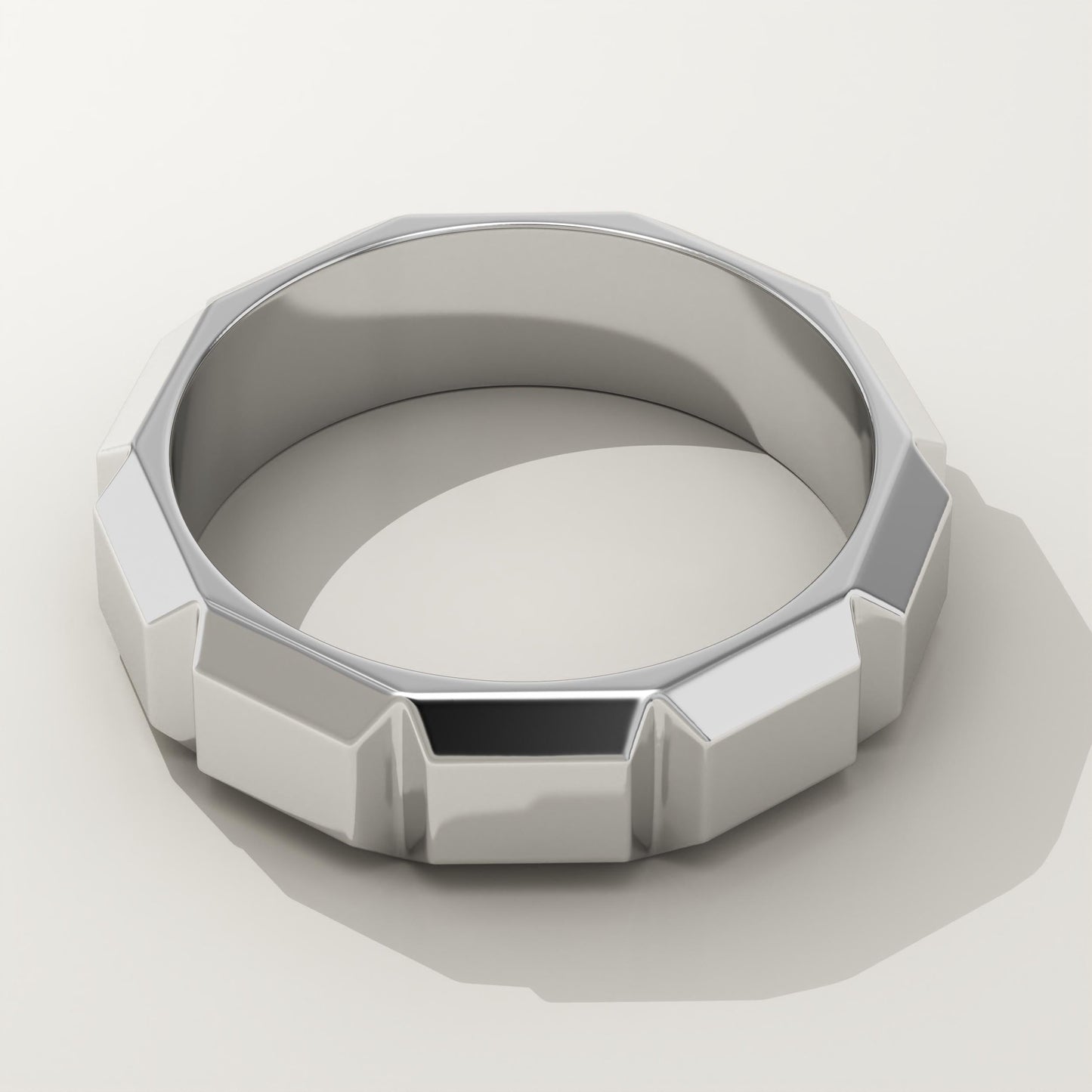 Patterned Wedding Band For Men