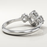 2.0 CT Elongated Cushion Cut Three Stone Lab-Grown Diamond Engagement Ring