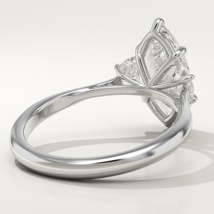 1.75 CT Marquise Cut Three Stone Moissanite Engagement Ring