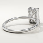 2.0 CT Emerald Cut Hidden Halo Lab-Grown Diamond Engagement Ring