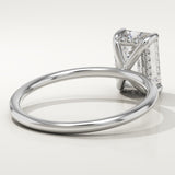 2.0 CT Emerald Cut Hidden Halo Lab-Grown Diamond Engagement Ring