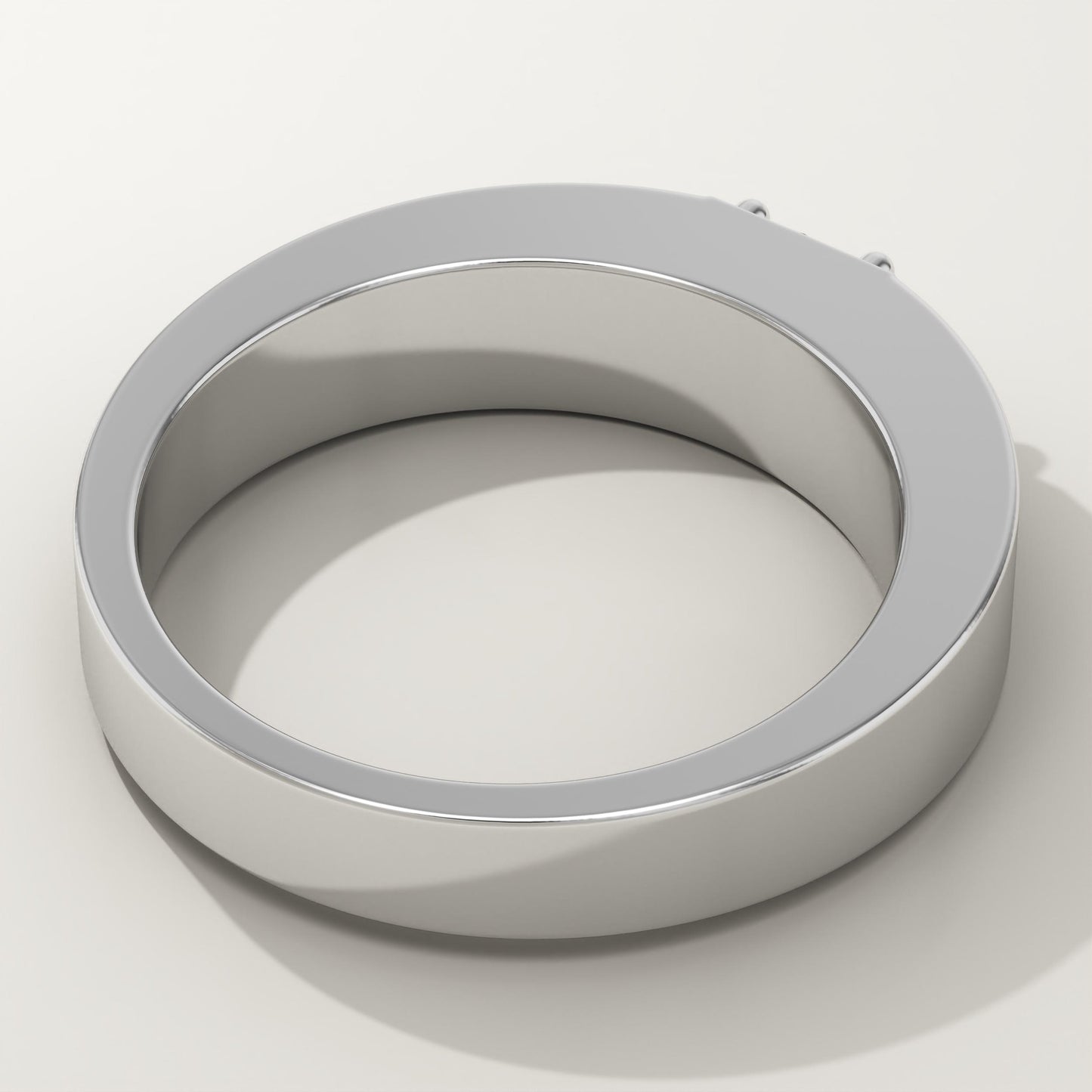 0.47 CT Round Lab-Grown Diamond Solitaire Wedding Band For Men