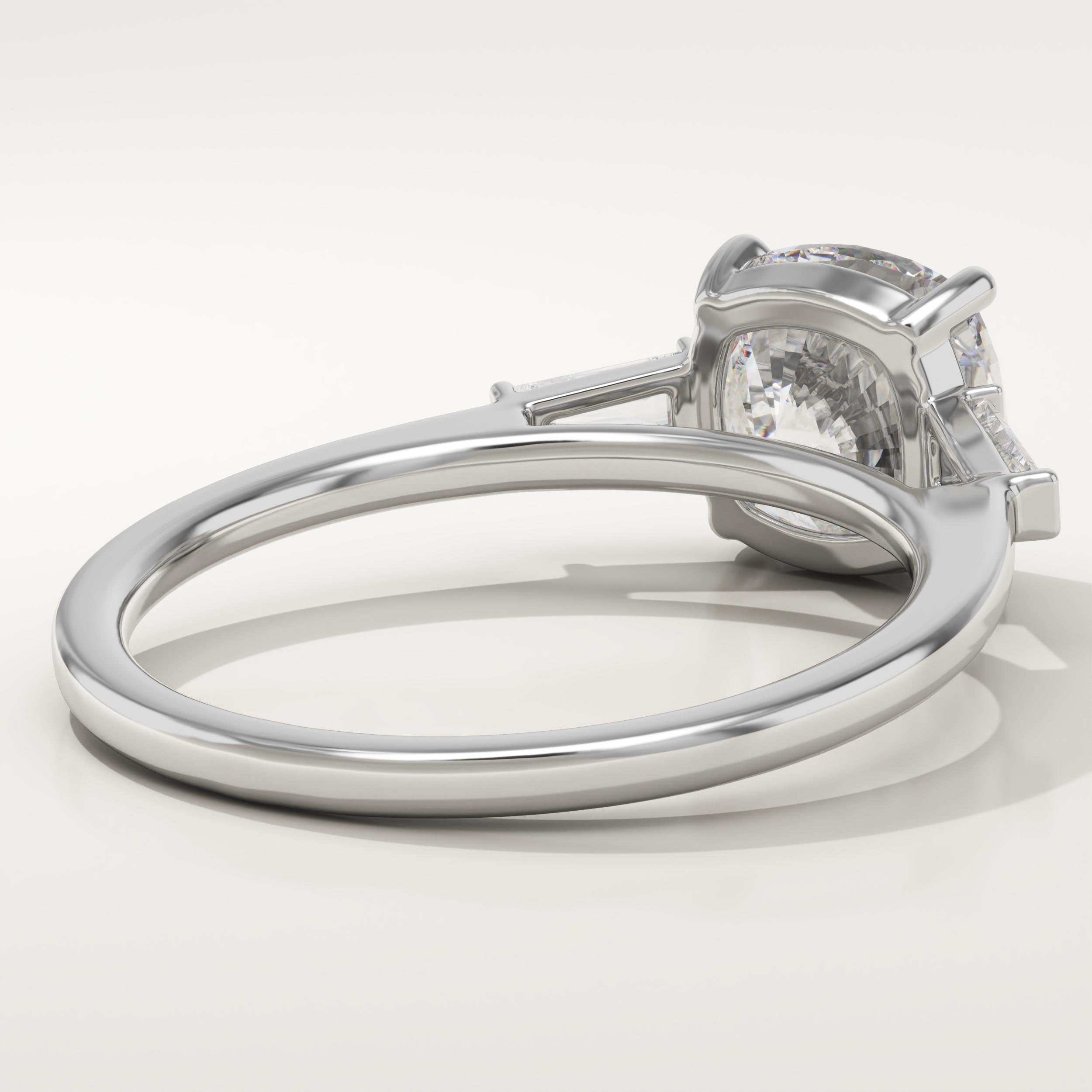 2.0 CT Cushion Cut Three Stone Lab-Grown Diamond Engagement Ring