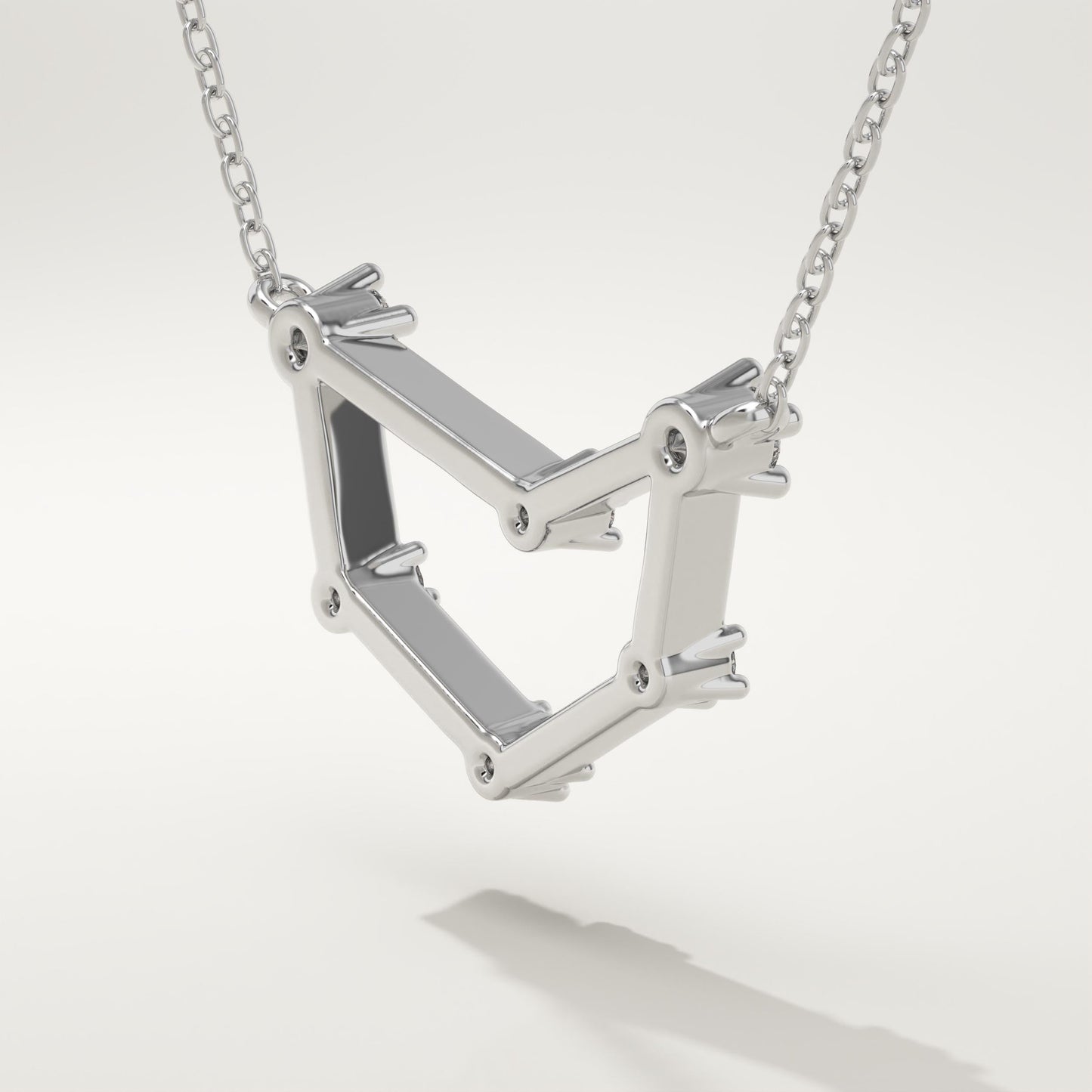 0.13 TCW Round Lab-Grown Diamond Capricorn Constellation Necklace