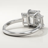 2.0 CT Emerald Cut Three Stone Lab-Grown Diamond Engagement Ring