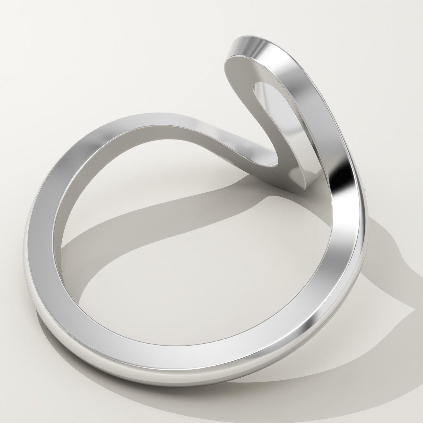 0.07 CT Round Lab-Grown Diamond Curved Wedding Band