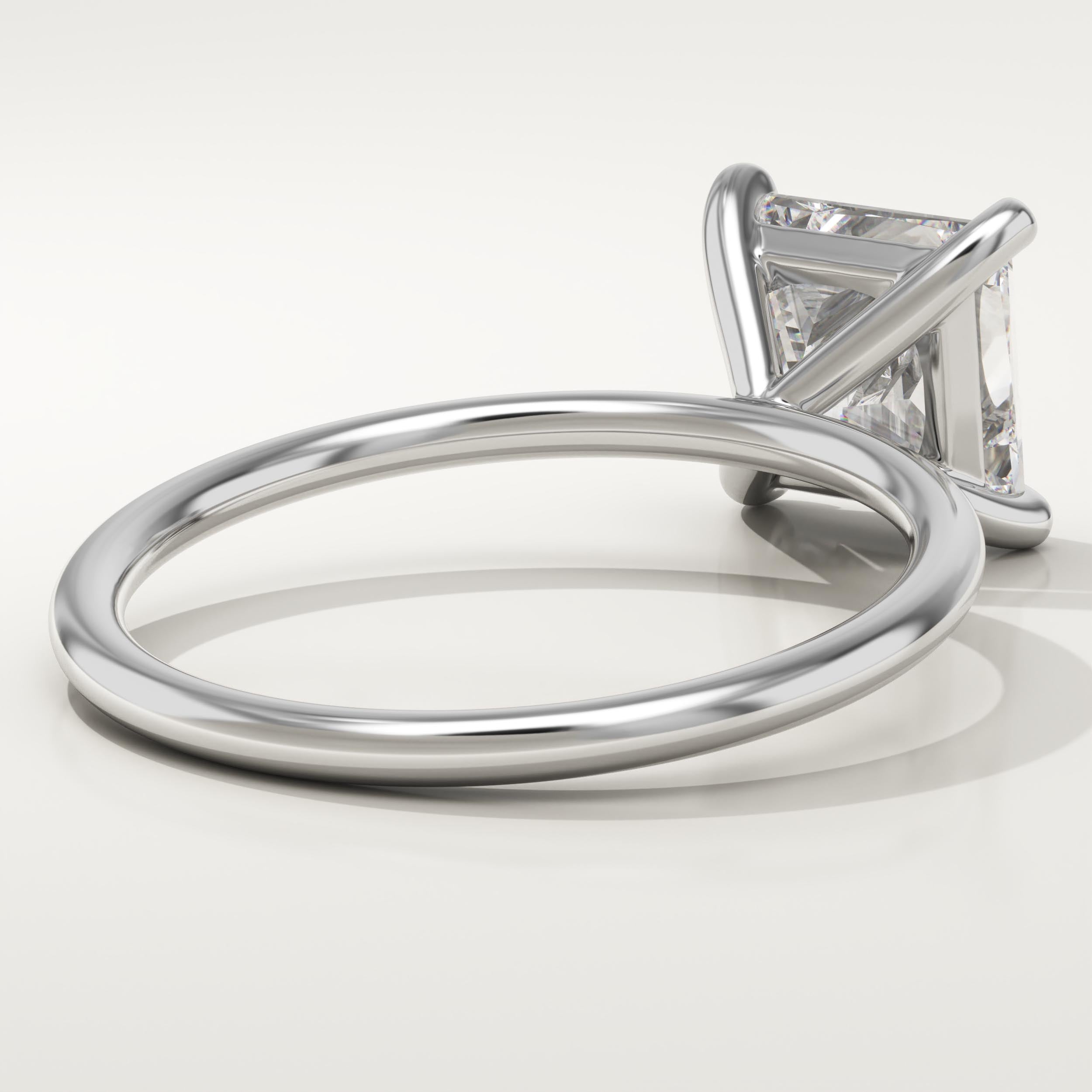 2.0 CT Princess Cut Solitaire Lab-Grown Diamond Engagement Ring