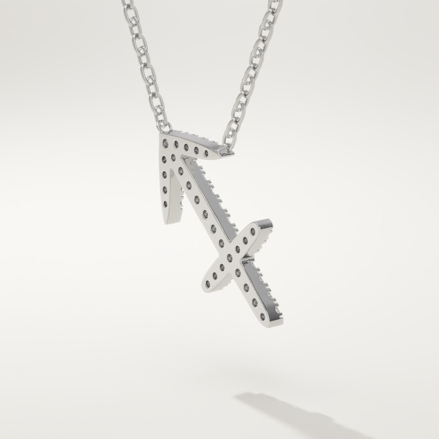 0.273 TCW Round Lab-Grown Diamond Sagittarius Zodiac Necklace