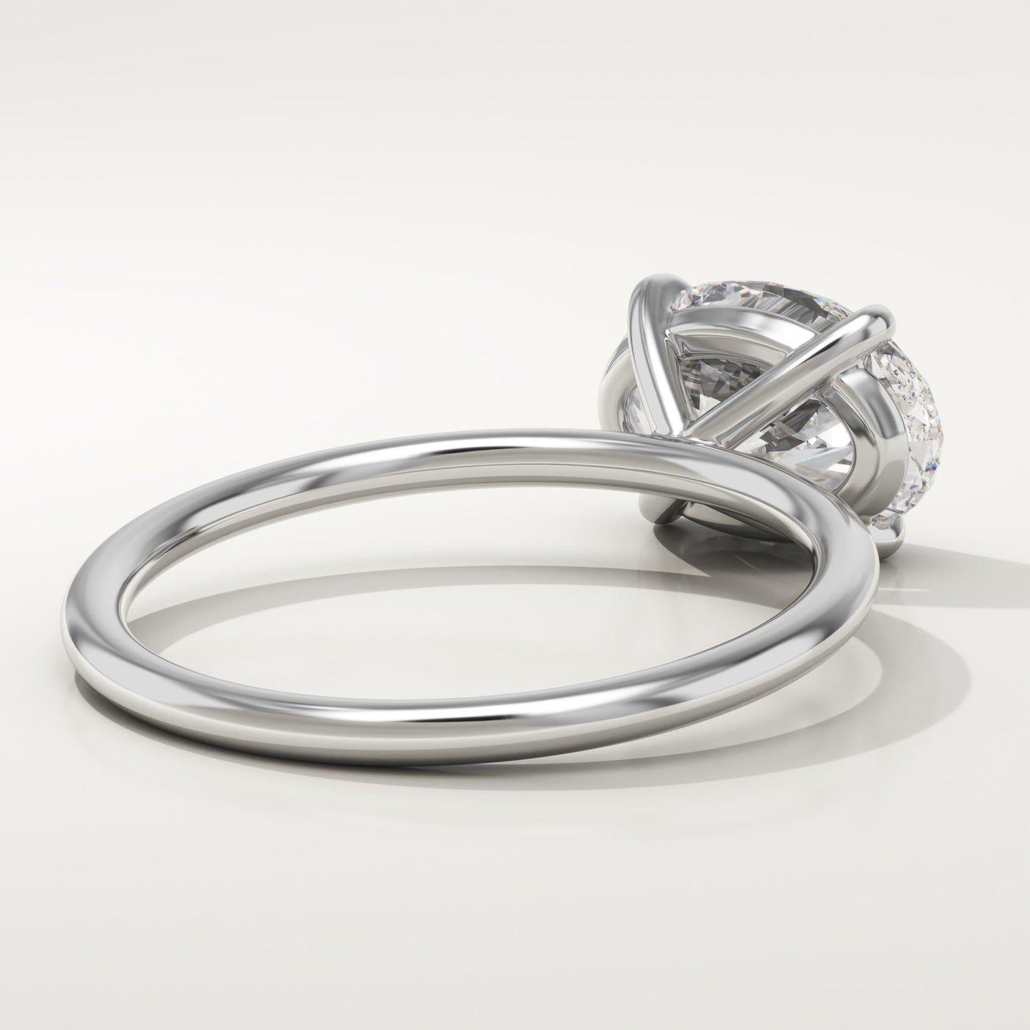 East West Oval Cut Solitaire Lab-Grown Diamond Engagement Ring