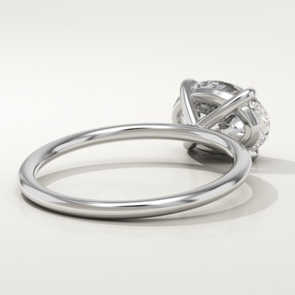 East West Oval Cut Solitaire Lab-Grown Diamond Engagement Ring