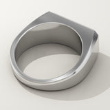 0.06 CT Round Shaped Signet Lab-Grown Diamond Wedding Band For Men