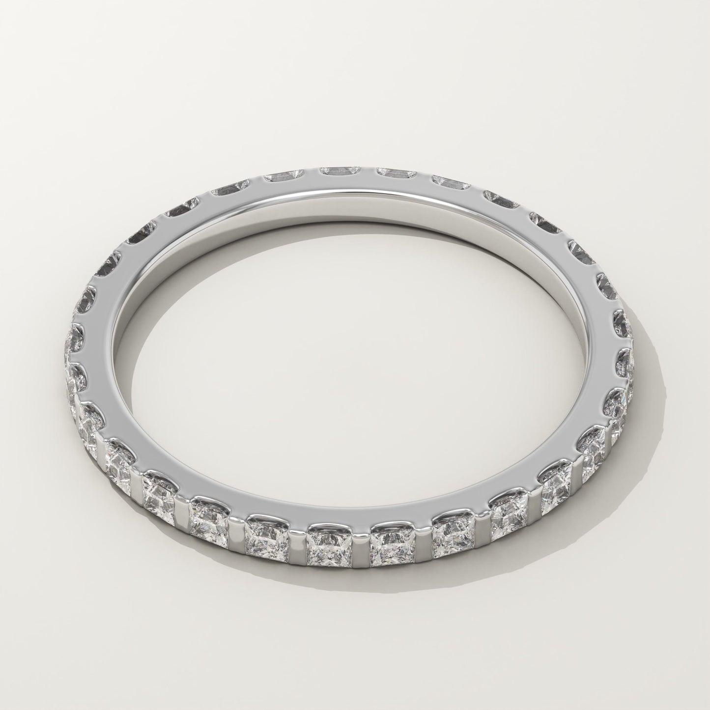 0.54 TCW Princess Lab-Grown Diamond Full Eternity Wedding Band