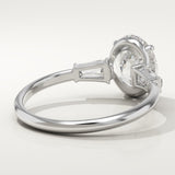 2.0 CT Oval Cut Three Stone Lab-Grown Diamond Engagement Ring