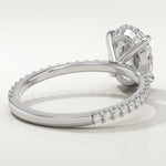 2.0 CT Oval Cut Pave Lab-Grown Diamond Engagement Ring