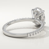 2.0 CT Oval Cut Pave Lab-Grown Diamond Engagement Ring
