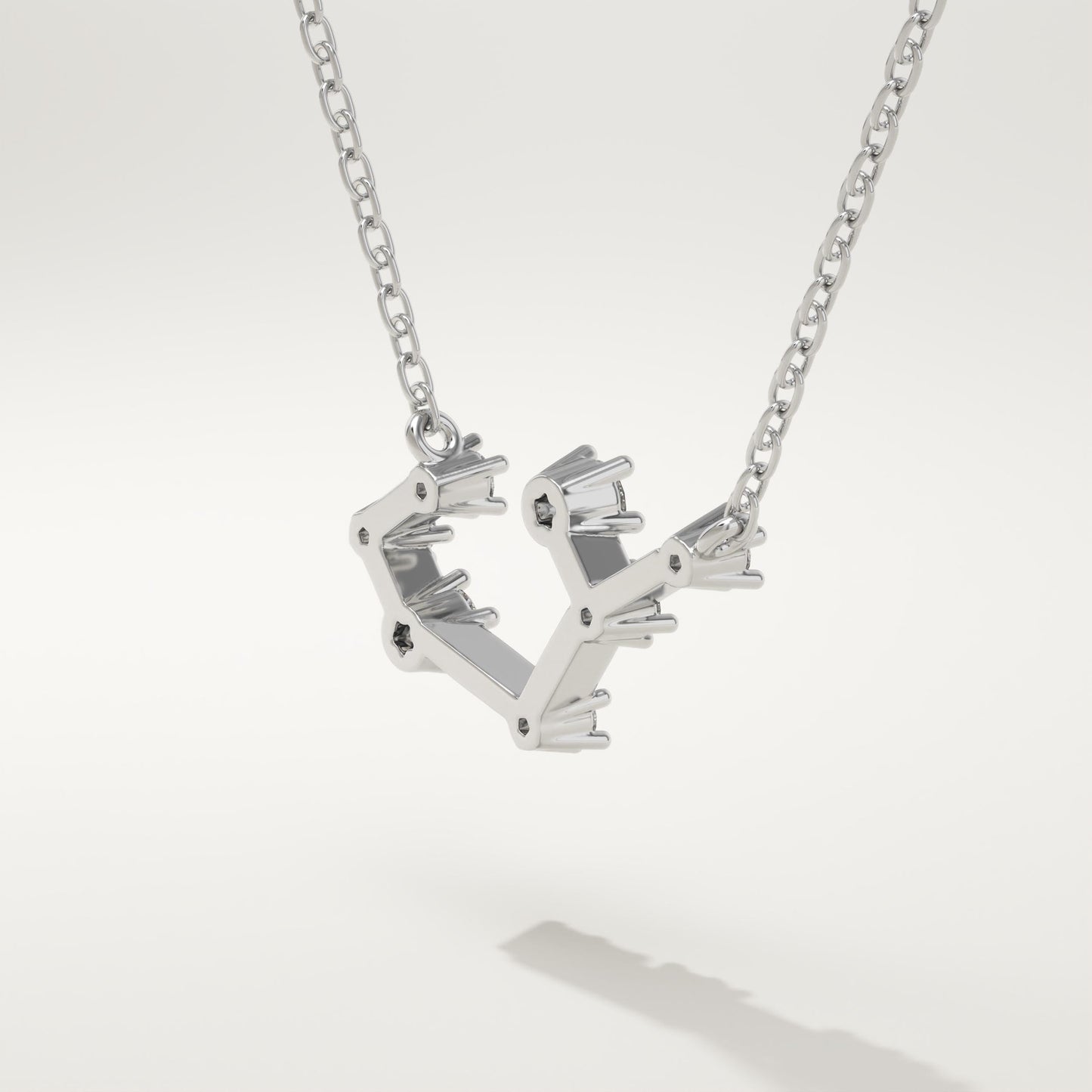 0.111 TCW Round Lab-Grown Diamond Saggitarius Constellation Necklace
