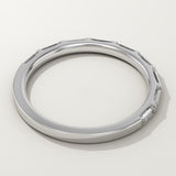 0.54 TCW Baguette Cut Lab-Grown Diamond Half Eternity Wedding Band