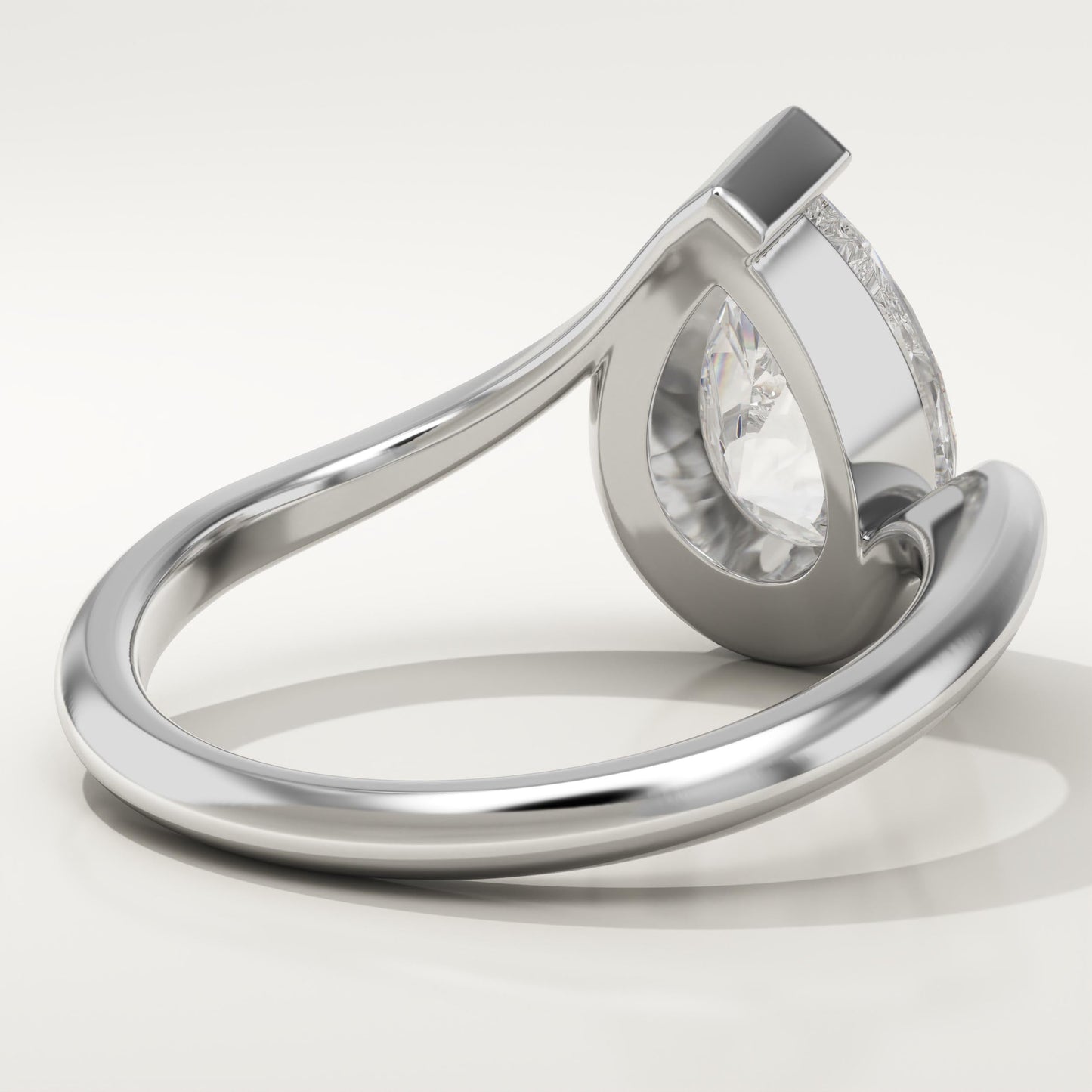 Pear Cut Solitaire Lab-Grown Diamond Engagement Ring
