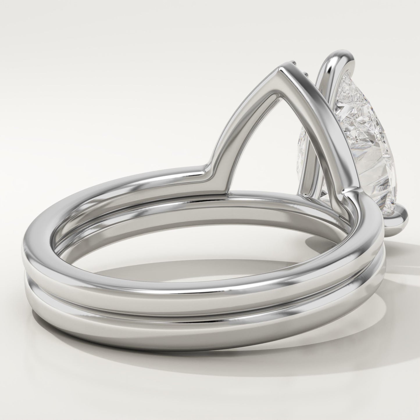 Pear Cut Solitaire Lab-Grown Diamond Bridal Set