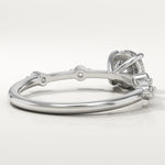 2.0 CT Round Cut Dainty Pave Lab-Grown Diamond Engagement Ring