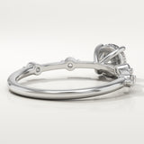 2.0 CT Round Cut Dainty Pave Lab-Grown Diamond Engagement Ring