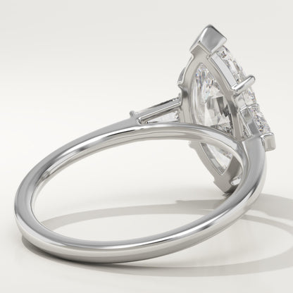 2 CT Marquise Cut Three Stone Moissanite Engagement Ring