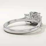 2.0 CT Cushion Cut Three Stone Lab-Grown Diamond Engagement Ring