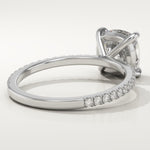 2.0 CT Cushion Cut Pave Lab-Grown Diamond Engagement Ring