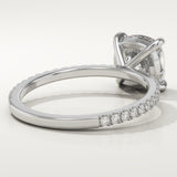 2.0 CT Cushion Cut Pave Lab-Grown Diamond Engagement Ring
