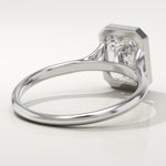 2.0 CT Emerald Cut Bezel Lab-Grown Diamond Engagement Ring