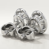 1 TCW Oval Bezel Lab-Grown Diamond Stud Earrings