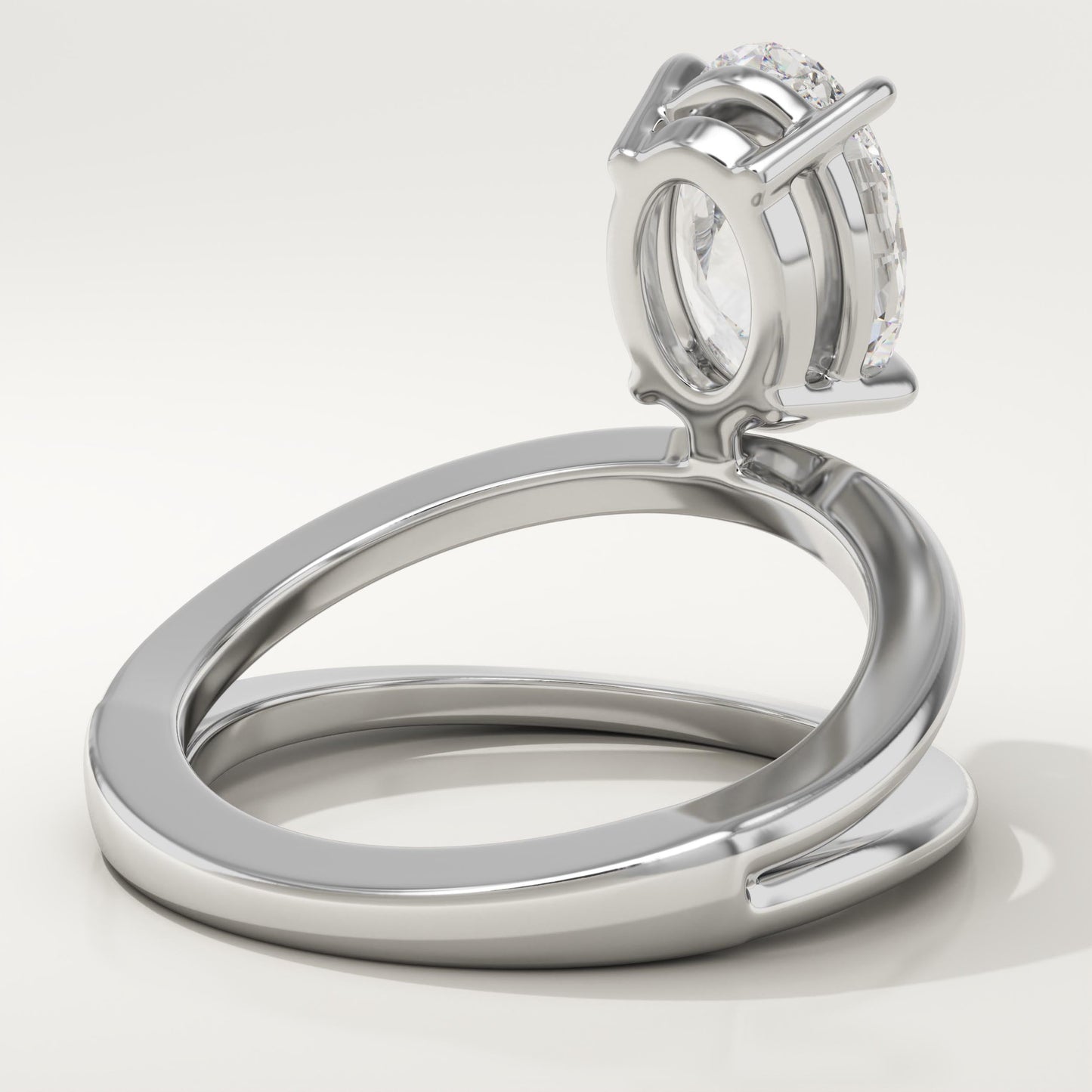 Oval Cut Solitaire Lab-Grown Diamond Engagement Ring