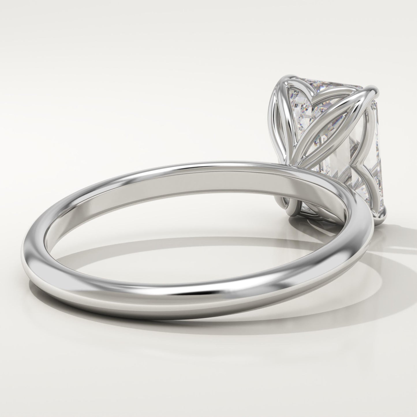 Emerald Cut Solitaire Lab-Grown Diamond Engagement Ring
