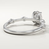 2.0 CT Oval Cut Dainty Pave Lab-Grown Diamond Engagement Ring