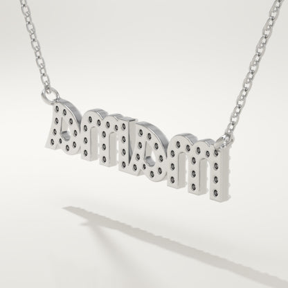 0.17 TCW Round Lab-Grown Diamond Mama Charm Necklace