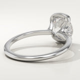 2.0 CT Round Cut Half Bezel Lab-Grown Diamond Engagement Ring