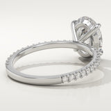2.0 CT Oval Cut Pave Lab-Grown Diamond Engagement Ring