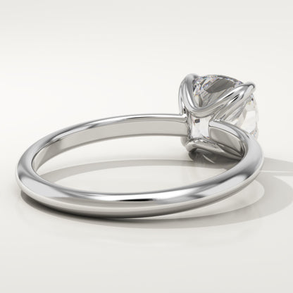 1.75 CT Cushion Cut Solitaire Moissanite Engagement Ring