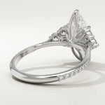2.0 CT Marquise Cut Cluster Lab-Grown Diamond Engagement Ring
