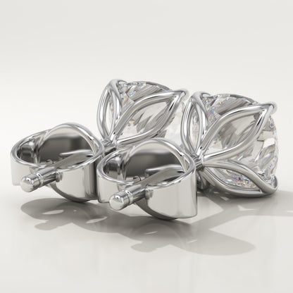 1 TCW Cushion Lab-Grown Diamond Stud Earrings
