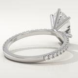 2.0 CT Oval Cut Pave Lab-Grown Diamond Engagement Ring